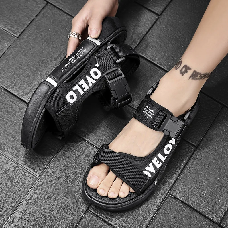 oxford Summer men's sandals outdoor non-slip breathable casual beach slippers men's sneakers designer sandals   lather sandal for men