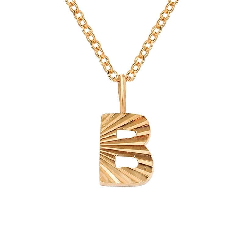 Minimalist Letter Stainless Steel Pendant Necklace In Bulk