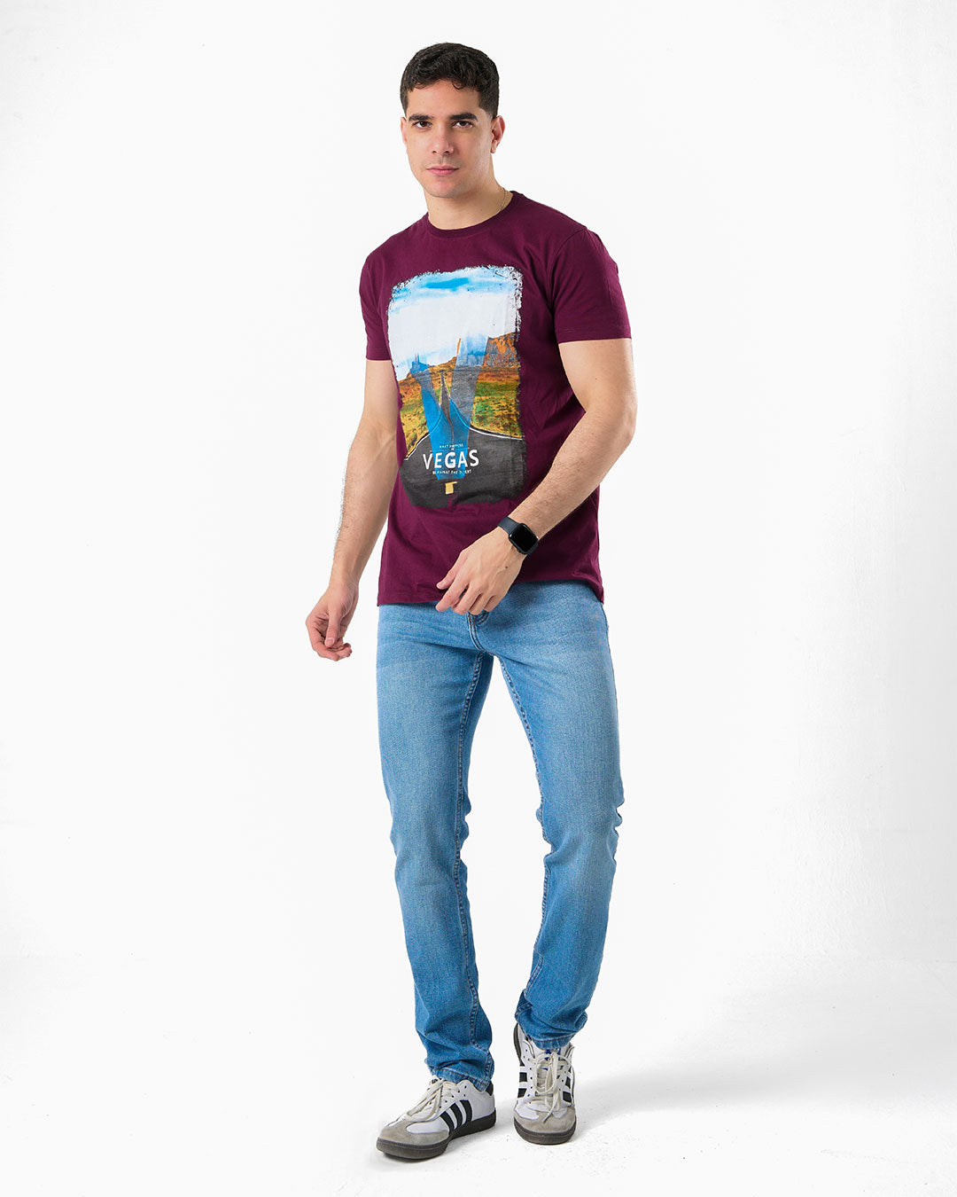 Vegas Printed Short Sleeve Mens T-shirt