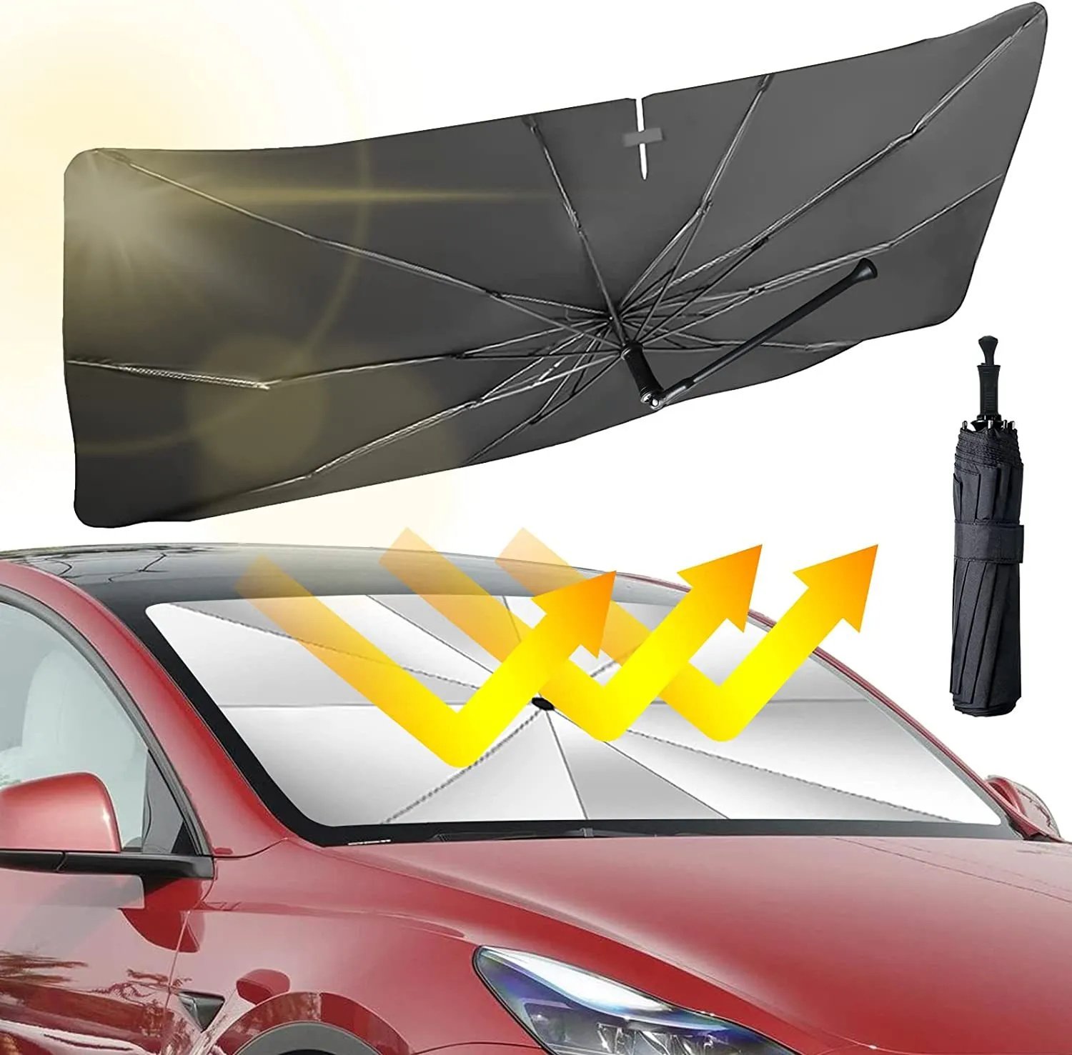 🔥🔥🔥Car Windshield Sun Shade Umbrella Auto Windshield Covers Most Cars