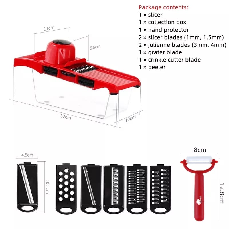 MANDOLINE 6IN1 VEGETABLE GRATER