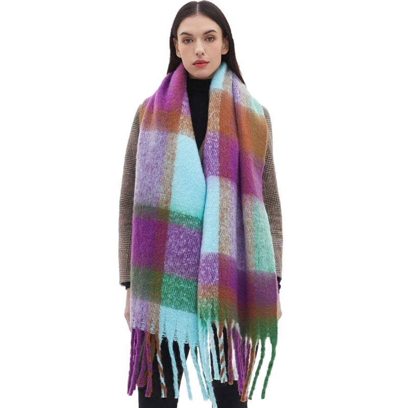 Unisex Casual Minimalist Lattice Polyester Scarf