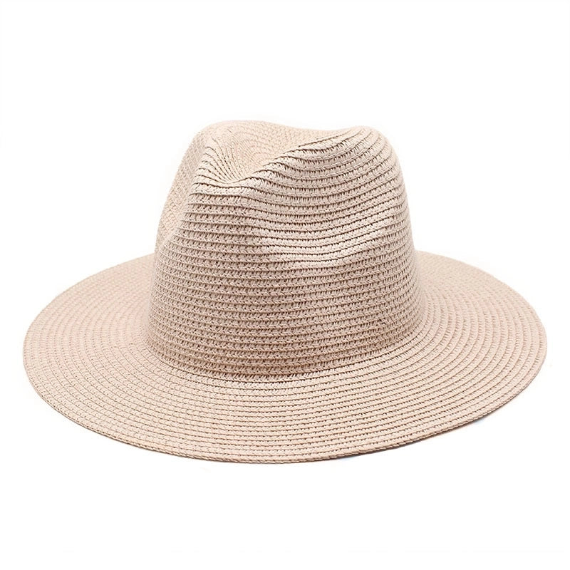 Unisex Minimalist Solid Color Flat Eaves Fedora Hat