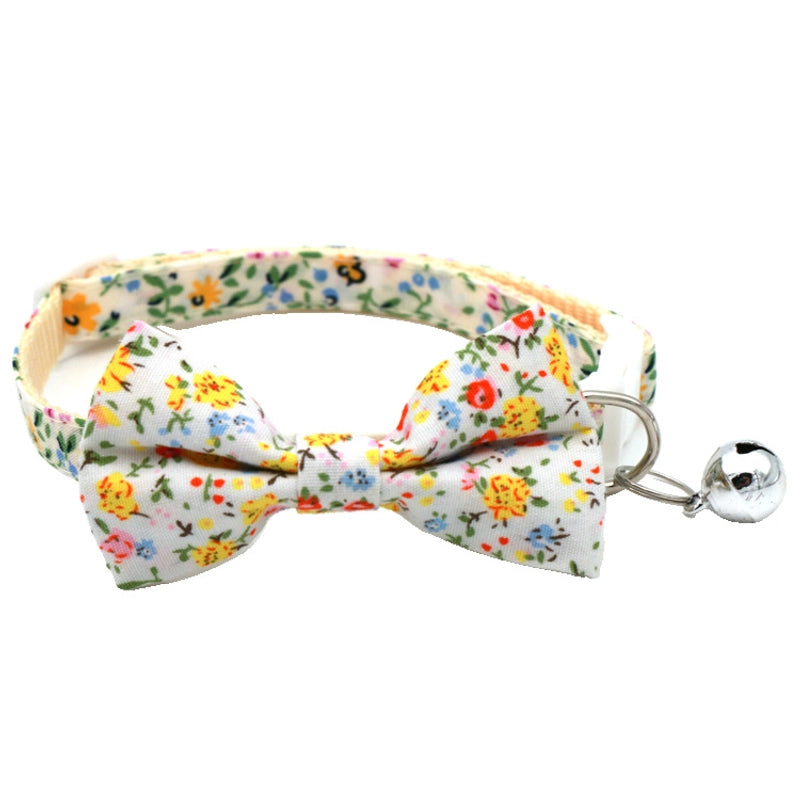 Sweet Cotton Polyester Lattice Pet Collar