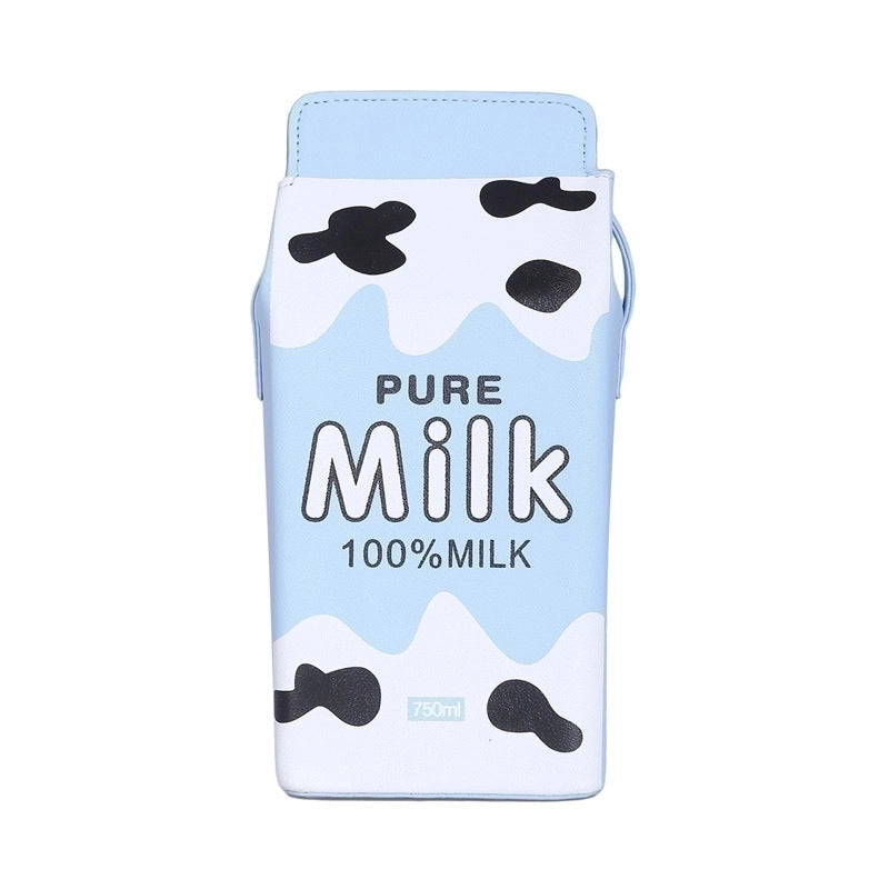 New Trendy Fashion Milk All-match Color Printing  Small Square Bag