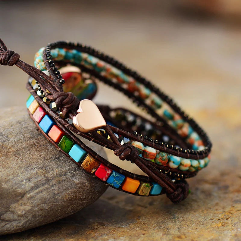 Spiritual Heart Chakra Wrap Bracelet