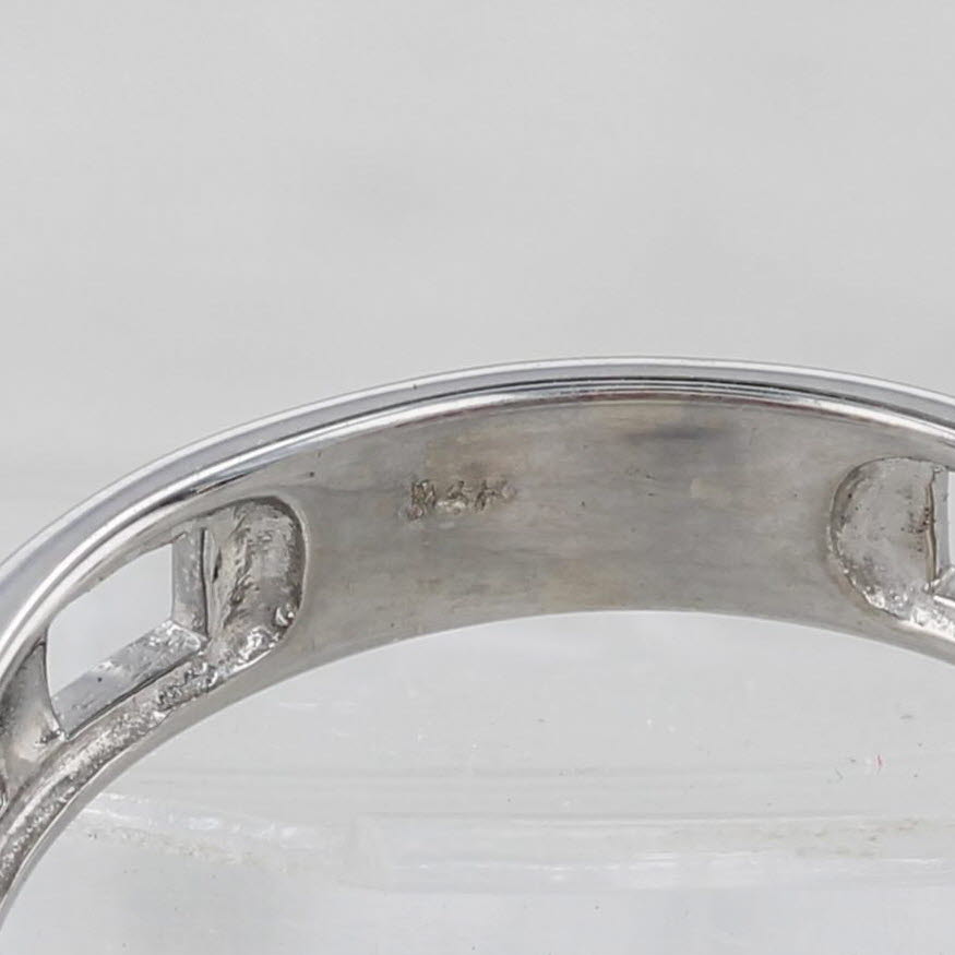 1.04ctw Ruby Diamond Ring 14k White Gold Size 8 Band Stackable
