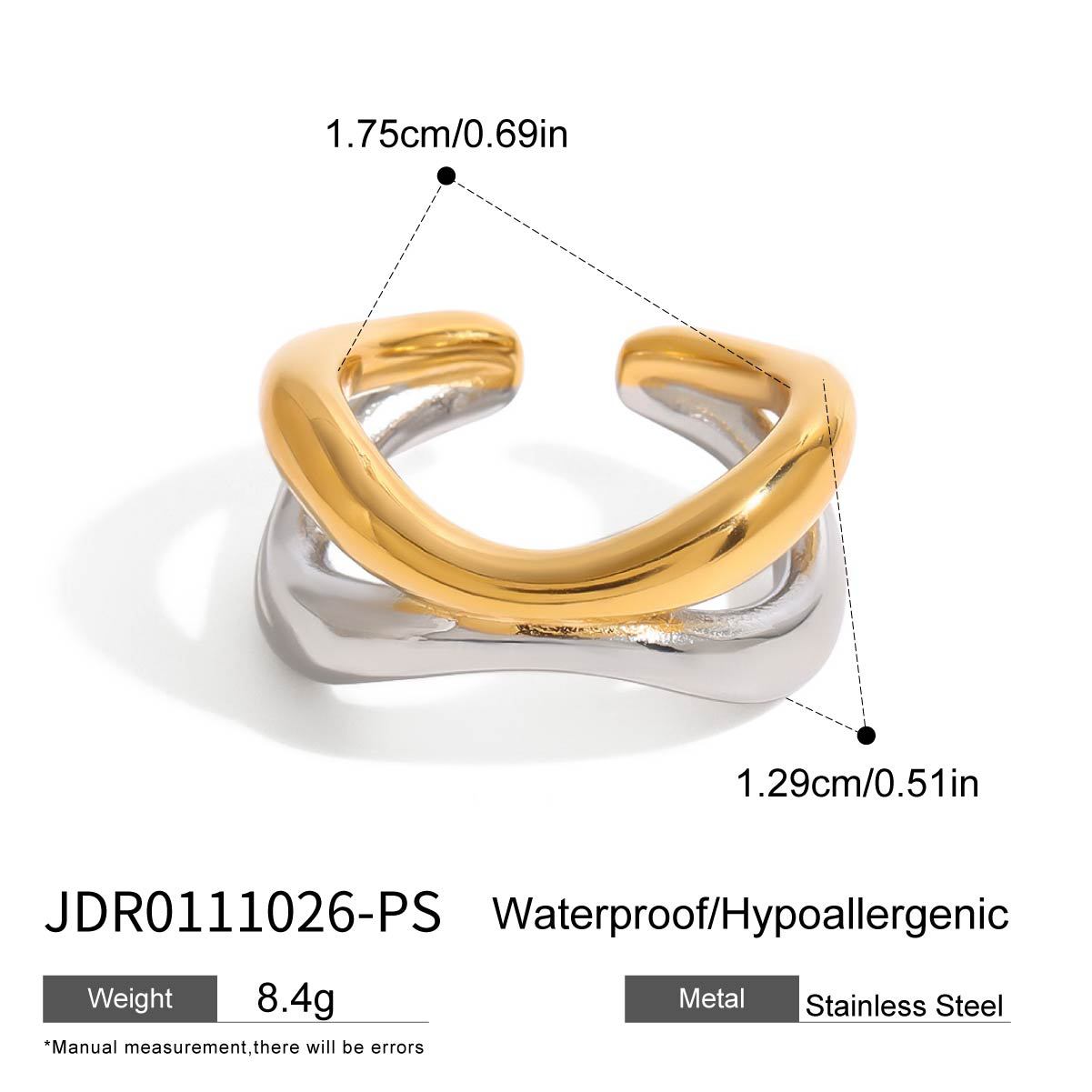 Jie Ding Stainless Steel Pearl Ring Titanium Steel Jewelry Niche Design Ring Ring