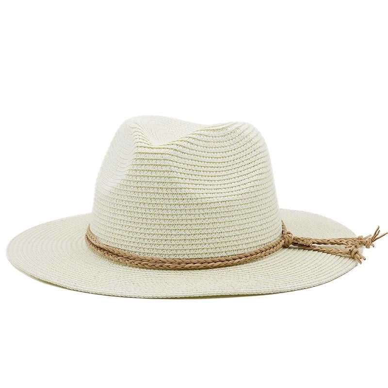 Women's Minimalist Classic Style Bow Knot Flat Eaves Straw Hat