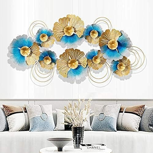 3D Creative Metal Wall Art Decor. Modern Ginkgo Leaves Wrought Iron Wall Hanging