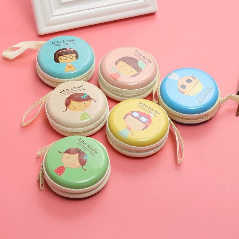 Women's Cartoon Letter Tinplate Zipper Coin Purses