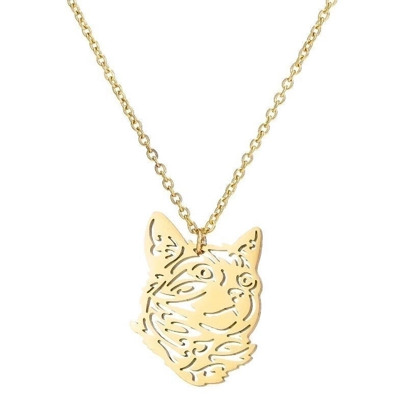 Minimalist Animal 201 Stainless Steel 18K Gold Plated Plating Stainless Steel Necklaces