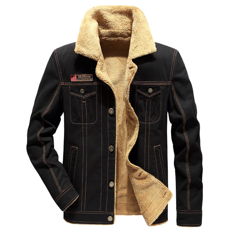 Thickened Lapel Air Force One Men's Retro Padded Jacket