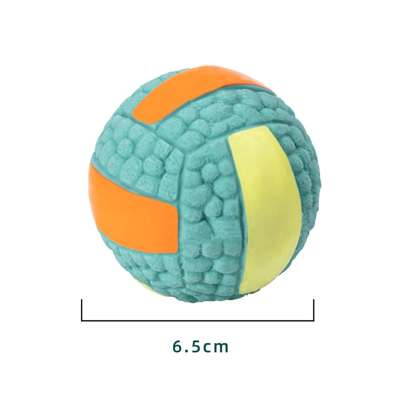 Rubber Dog Toy Football Tennis Ball Squeaky Sound Pet Toy Vibrant Color Ideal For Playtime Fun Your Furry Friend