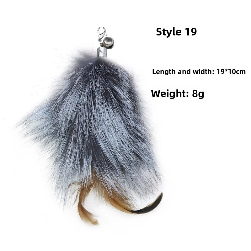 Cat Stick Replacement Head Cat Stick Feather Replacement Head Pearl Bird Cat Stick Accessories