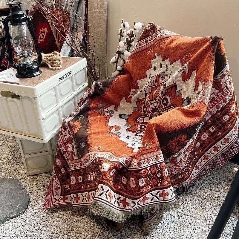 Casual Geometric Cotton Nitrile Blend Carpet Blanket Artificial Decorations
