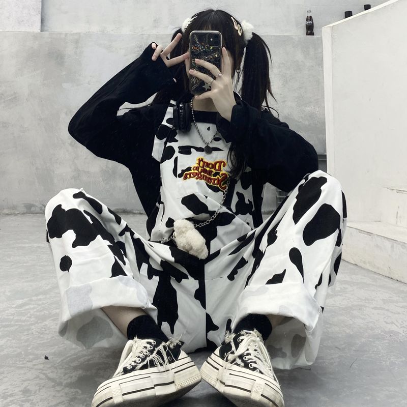 Ulzzang Cows Overalls KF81584