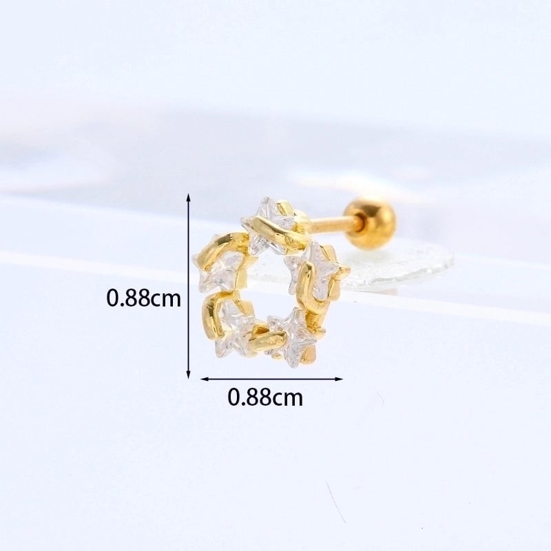 Ear Cartilage Rings & Studs Exaggerated Animal 316L Stainless Steel  Copper