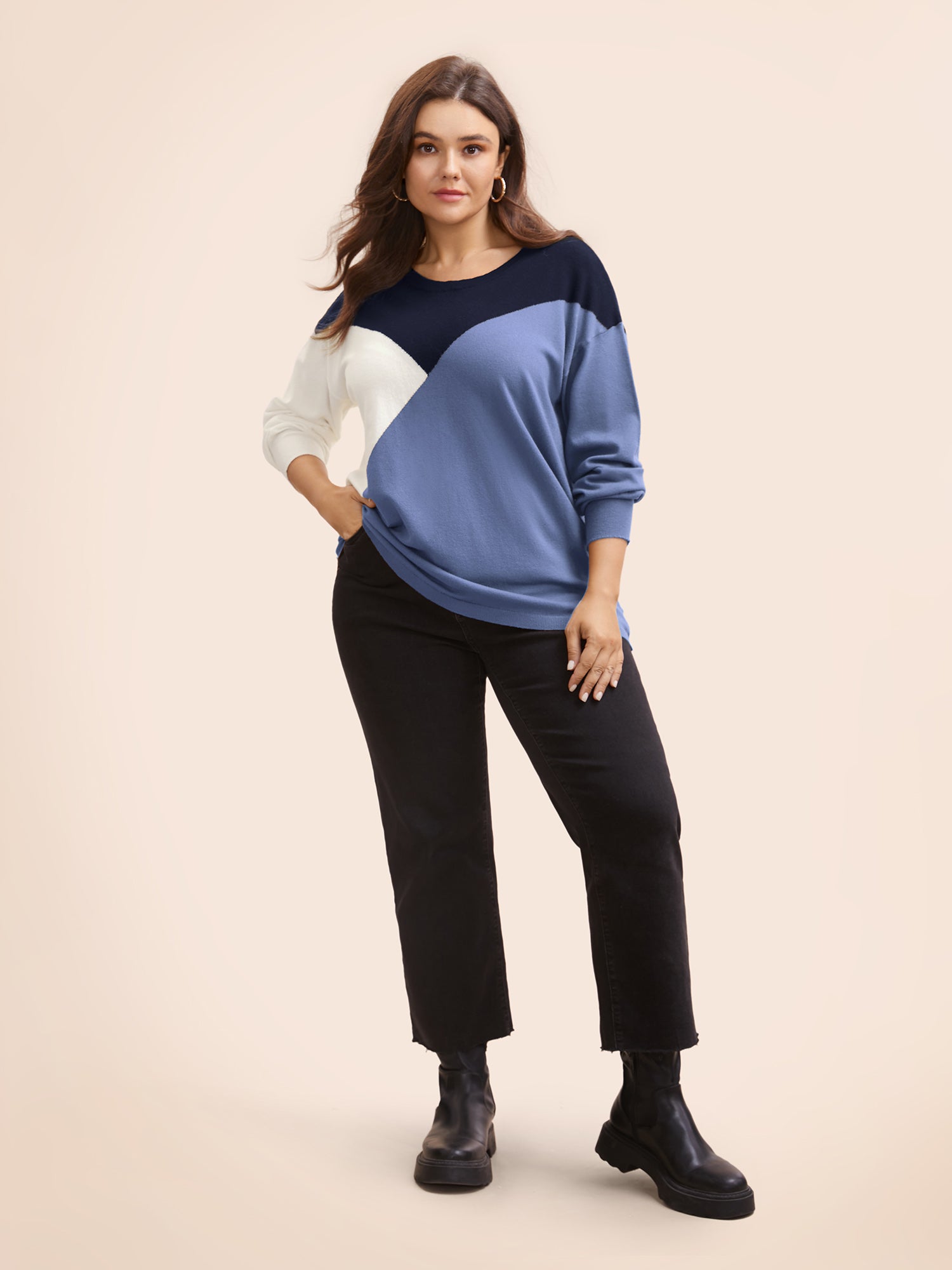 Supersoft Essentials Colorblock Contrast Pullover