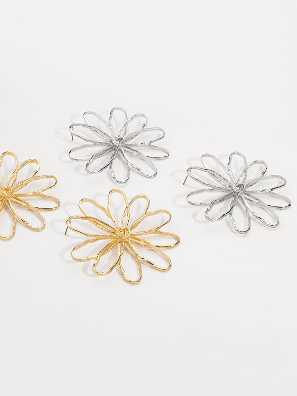 Flower Shape Drop Earrings
