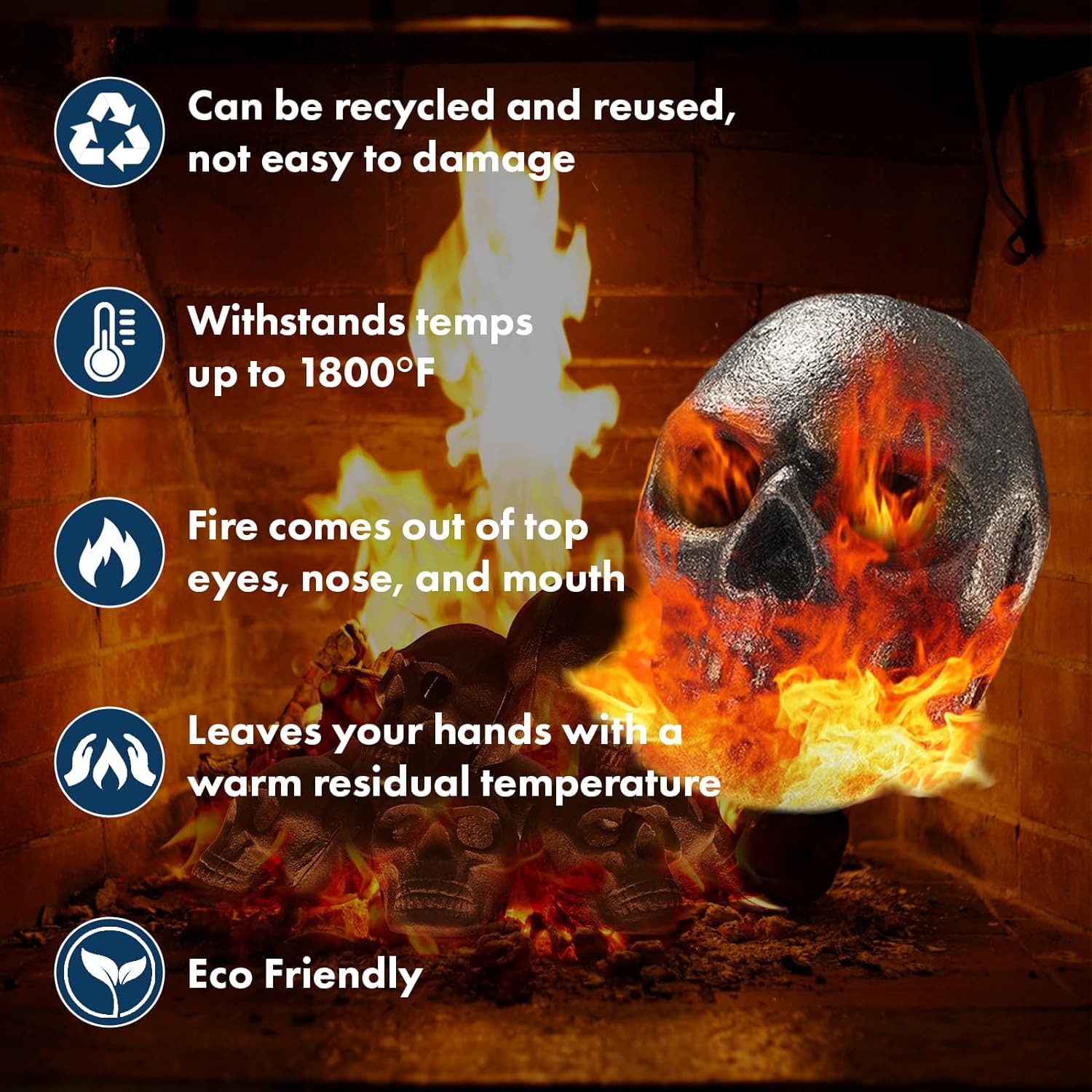 Iron Fireproof Fire Pit Skull