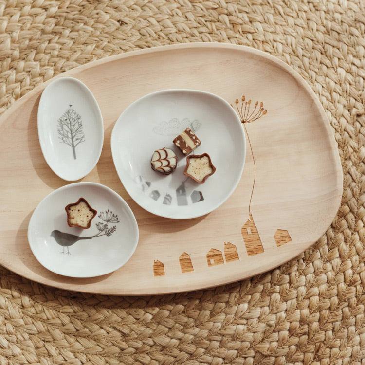 Wonderland Small Plates. Set of 3 - Bird House