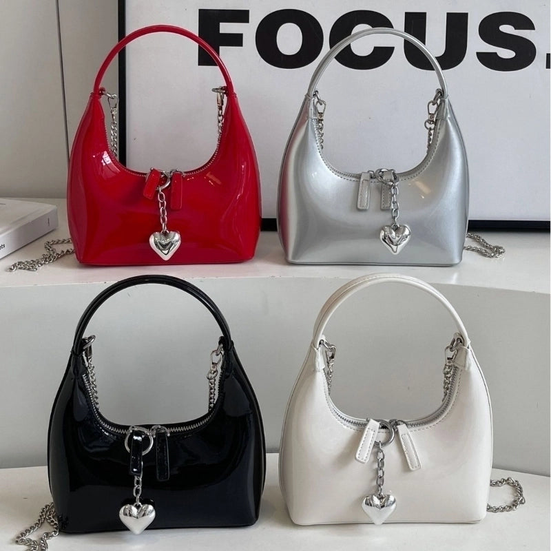 Hot Bag Women's New Patent Leather High-end Texture Shoulder Popular Fashion Crossbody Bag