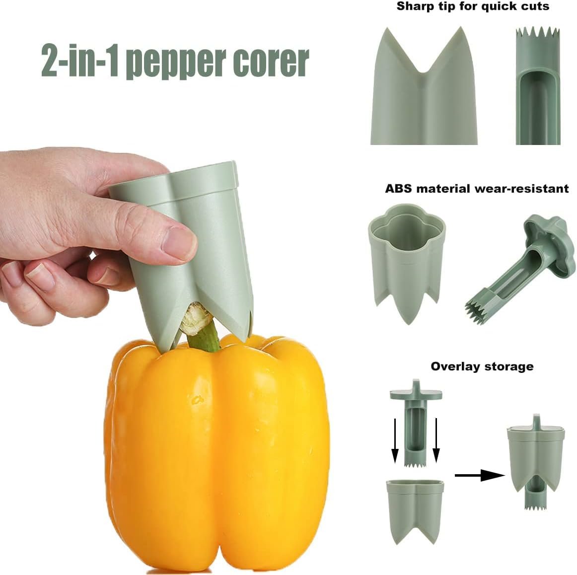 48% OFF 2-In-1 Fruit Pepper Corer