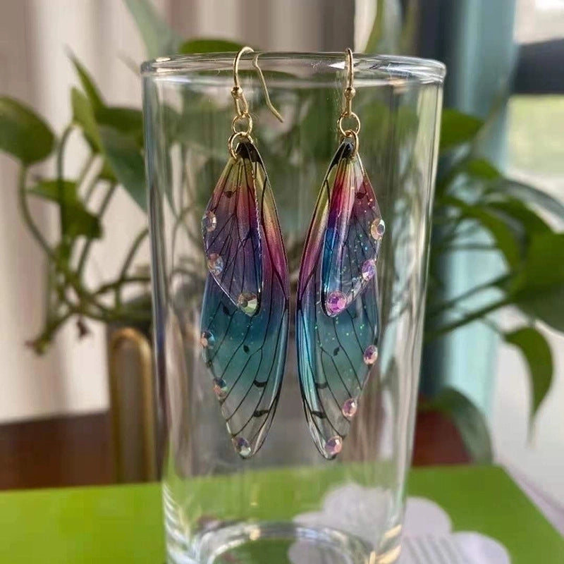 1 Pair Minimalist Wings Copper Epoxy Women's Drop Earrings