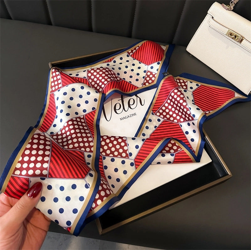 Women's Lady Printing Polyester Silk Scarf