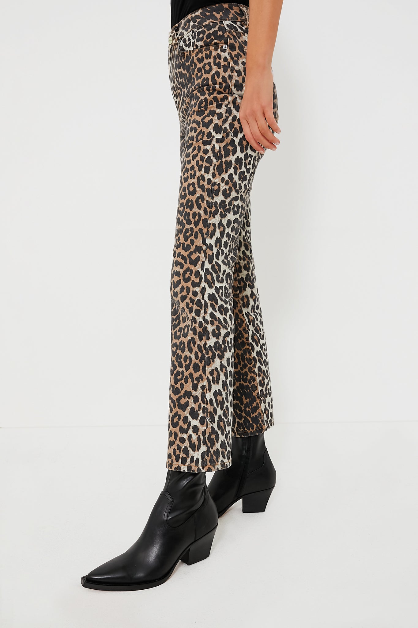 Leopard Print Denim Betzy Cropped
