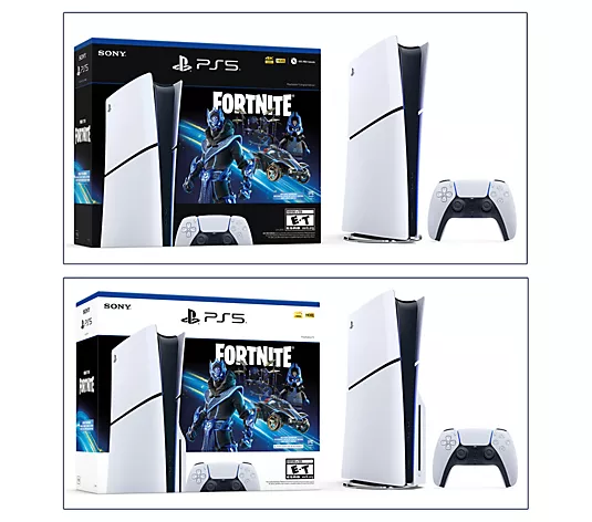 Soon to be sold out!!💝Last Day For Clearance✨💥PS5 Slim 1TB Disc or Digital Console with Fortnite Accs & 2 Controllers