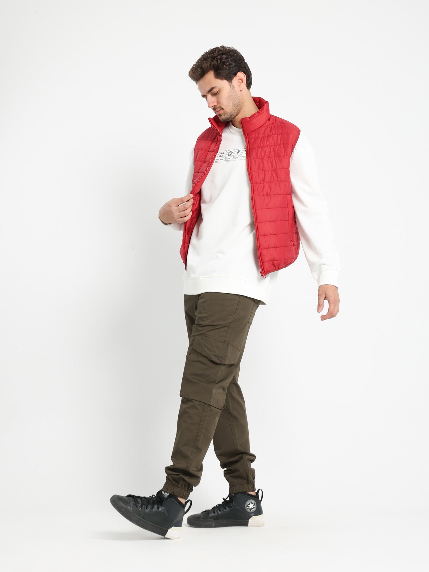 Textured Puffer Vest