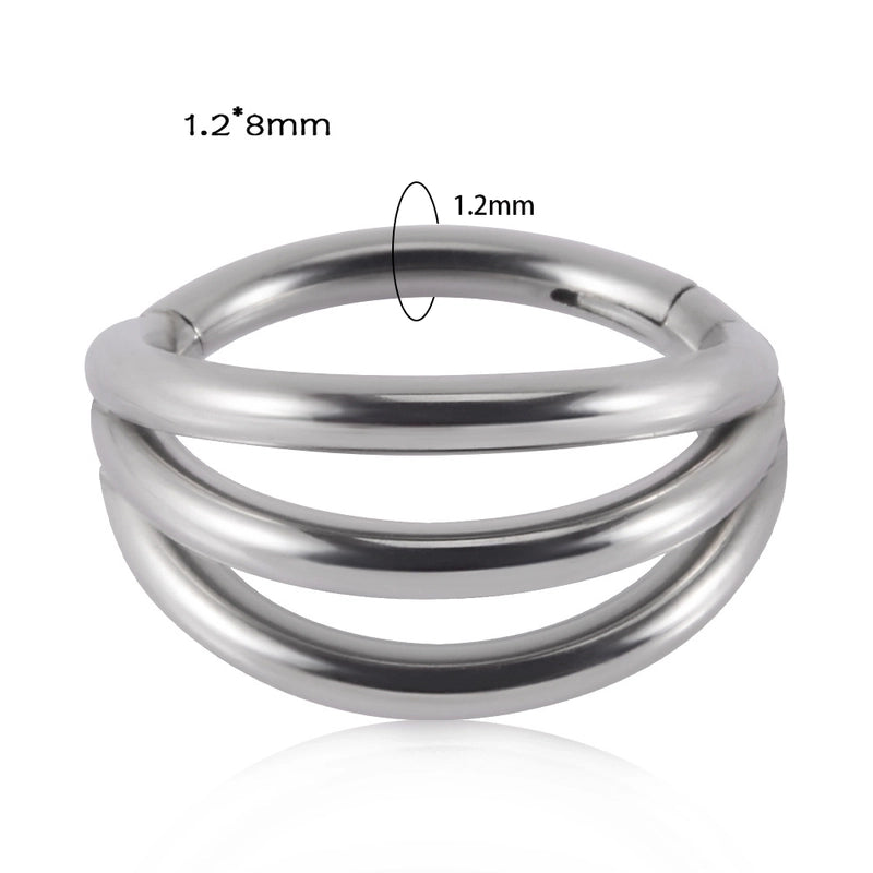 2 Pieces Nose Rings & Studs Fashion Moon Water Droplets G23 Titanium Stainless Steel Zircon Inlay Rhinestones Zircon