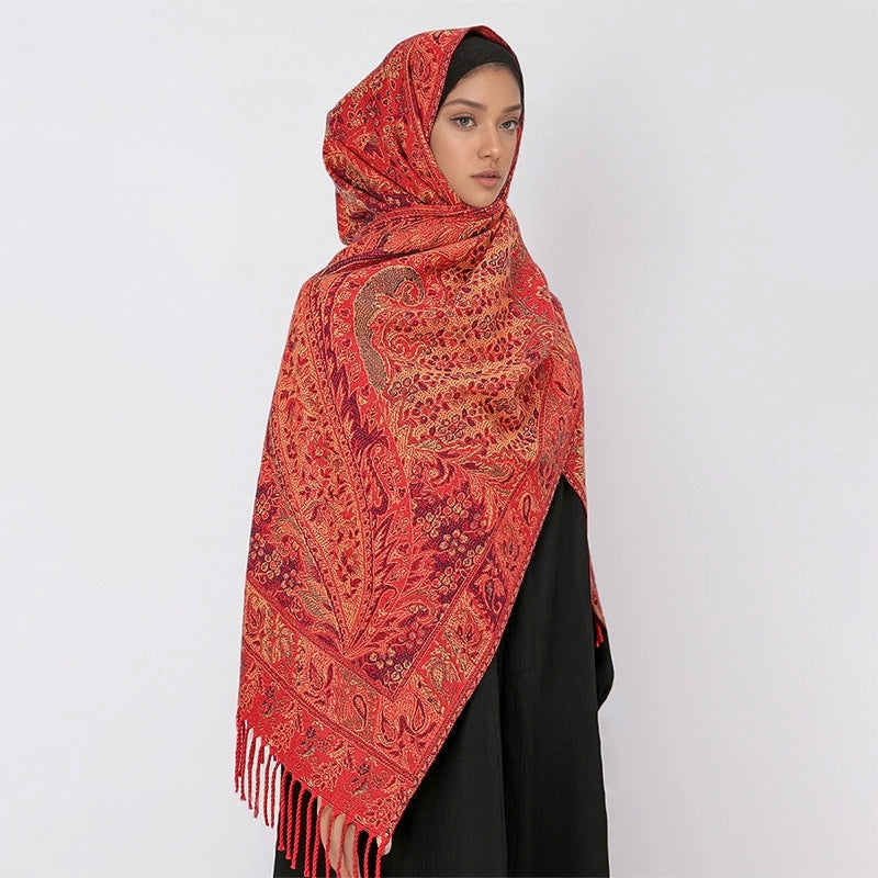 Women's Ethnic Style Minimalist Geometric Solid Color Polyester Scarf