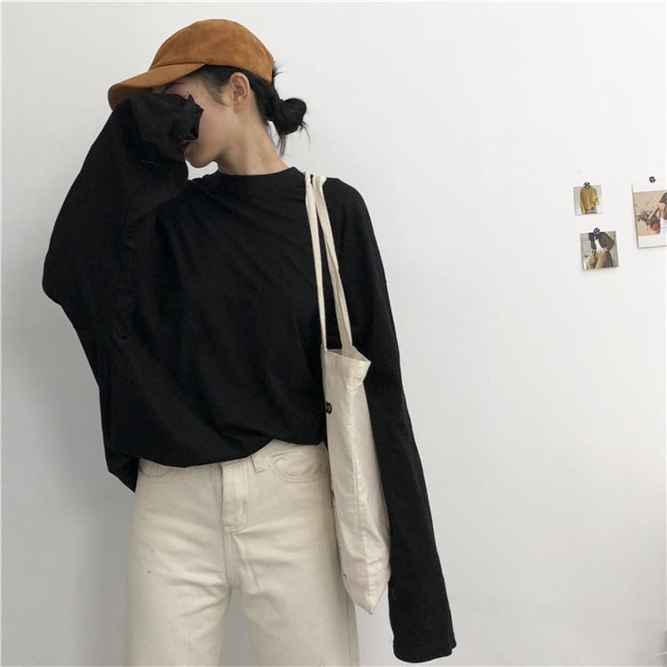 Drop Shoulder Oversized Long Sleeve Tee