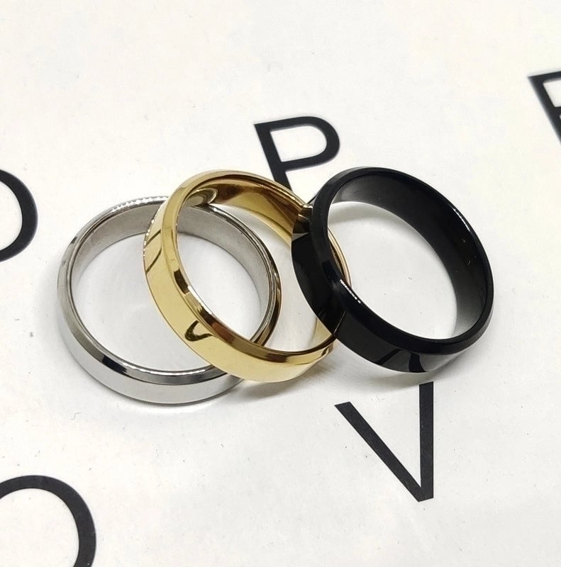 Minimalist Geometric Stainless Steel Rings