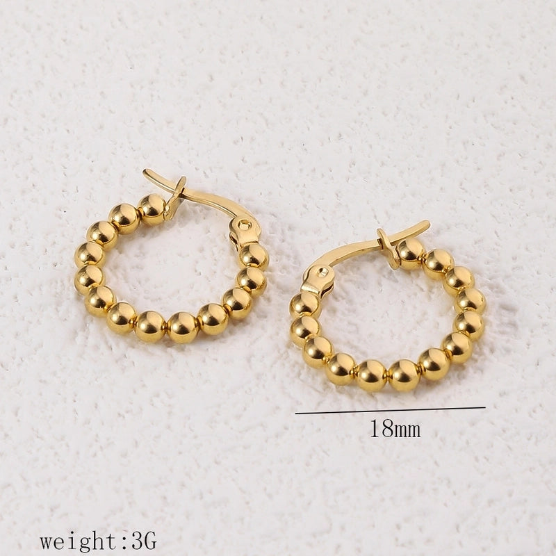12 Pieces Minimalist Commute Geometric Heart Shape Plating Titanium Steel Drop Earrings Earrings Ear Studs