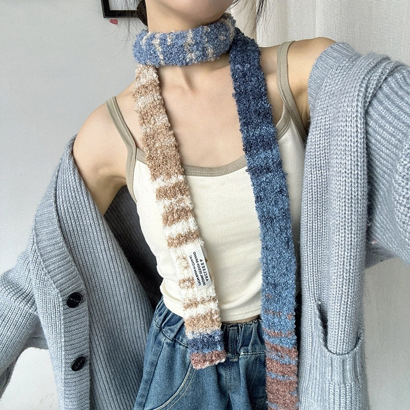 Women's Retro Ethnic Style Color Block Imitation Cashmere Scarf