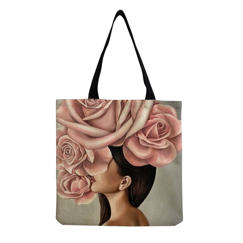 Women's Casual Flower Shopping Bags