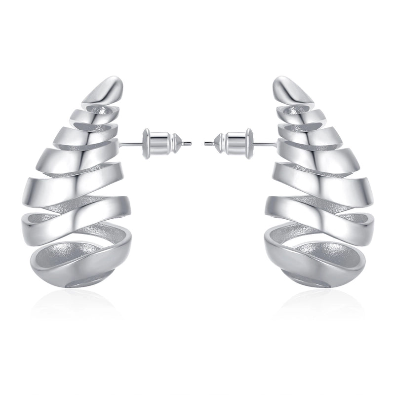 1 Pair Minimalist Commute Water Droplets Plating Stainless Steel Ear Studs