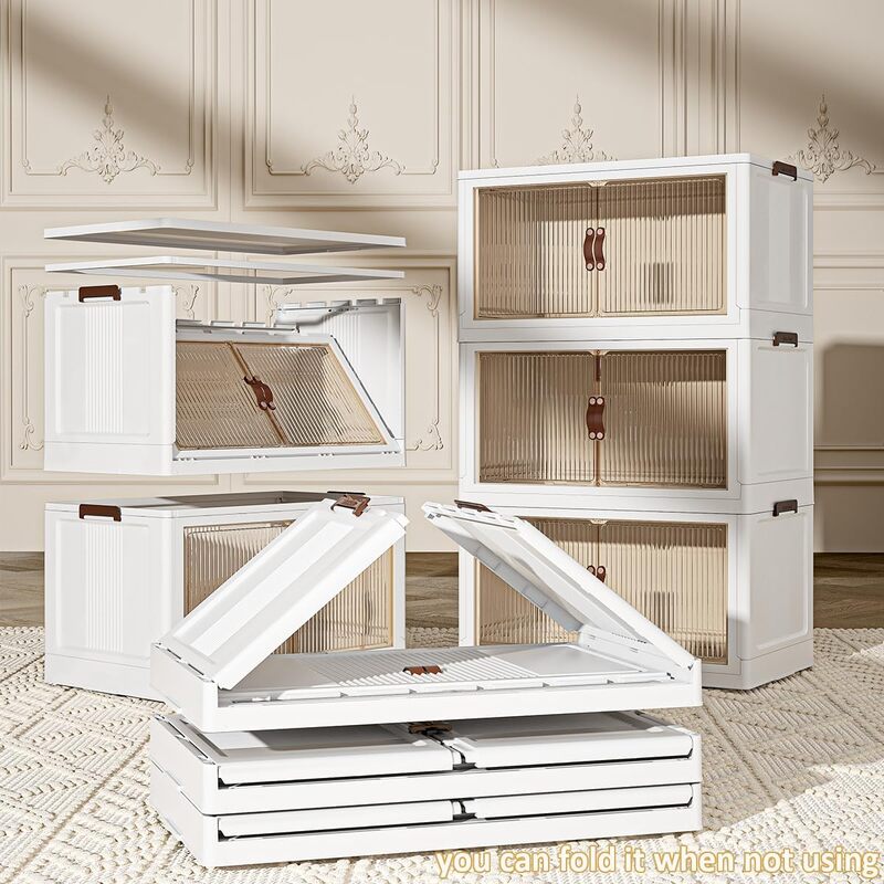 Foldable Storage Cabinet 5 Layer . Closed Storage Organizer