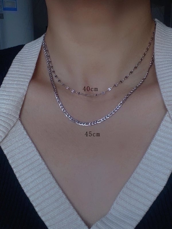 Minimalist Geometric Titanium Steel Plating 18k Gold Plated Necklace