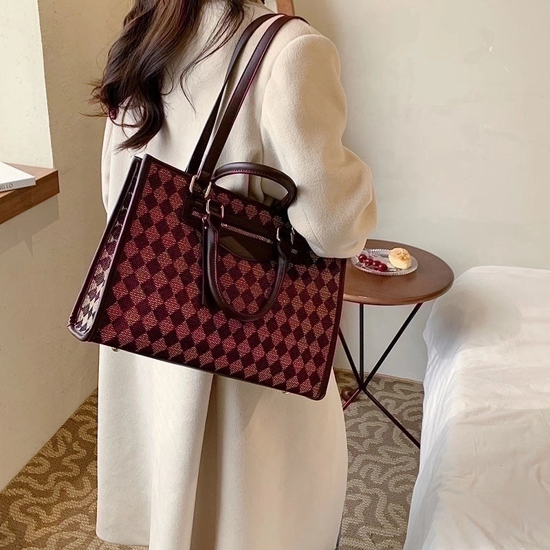 Large Pu Leather Streetwear Tote Bag Hander Bag