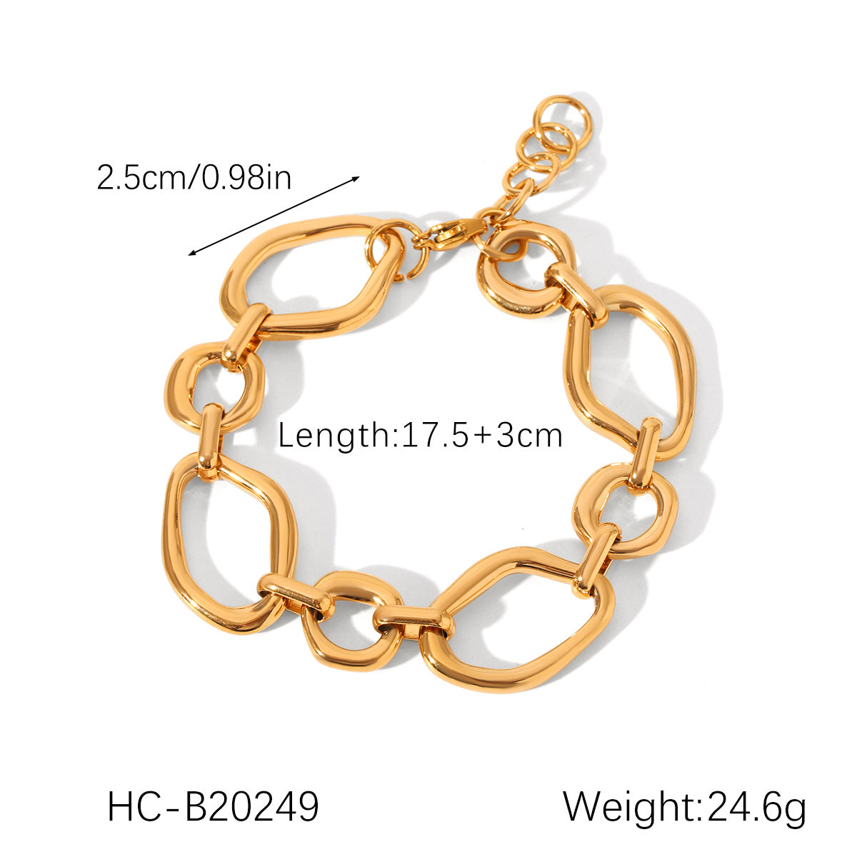 Simple Irregular Geometric Stainless Steel Bracelet Women'S Titanium Steel Jewelry