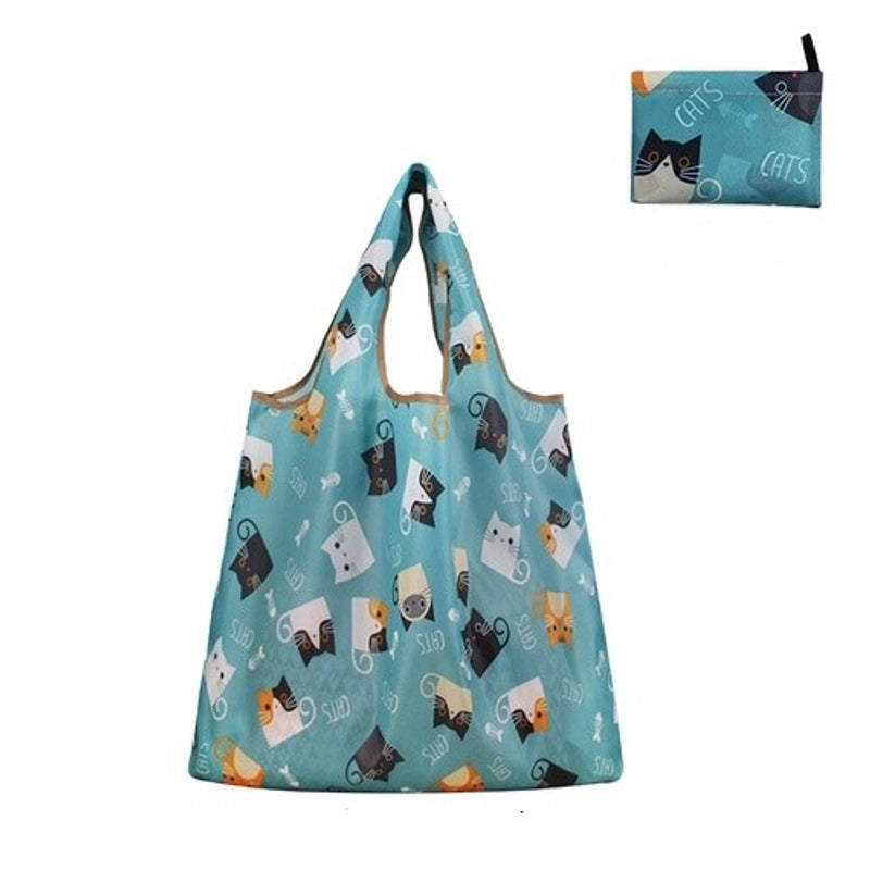 Women's Minimalist Classic Style Color Block Oxford Cloth Shopping Bags