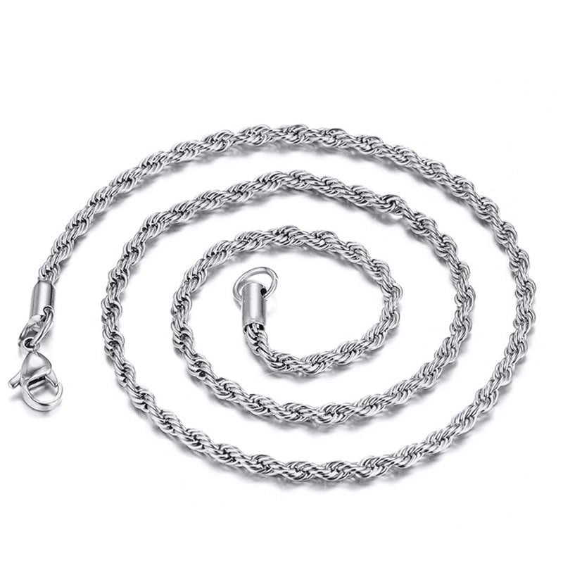 Minimalist Twist 201 Stainless Steel Plating Stainless Steel Necklaces