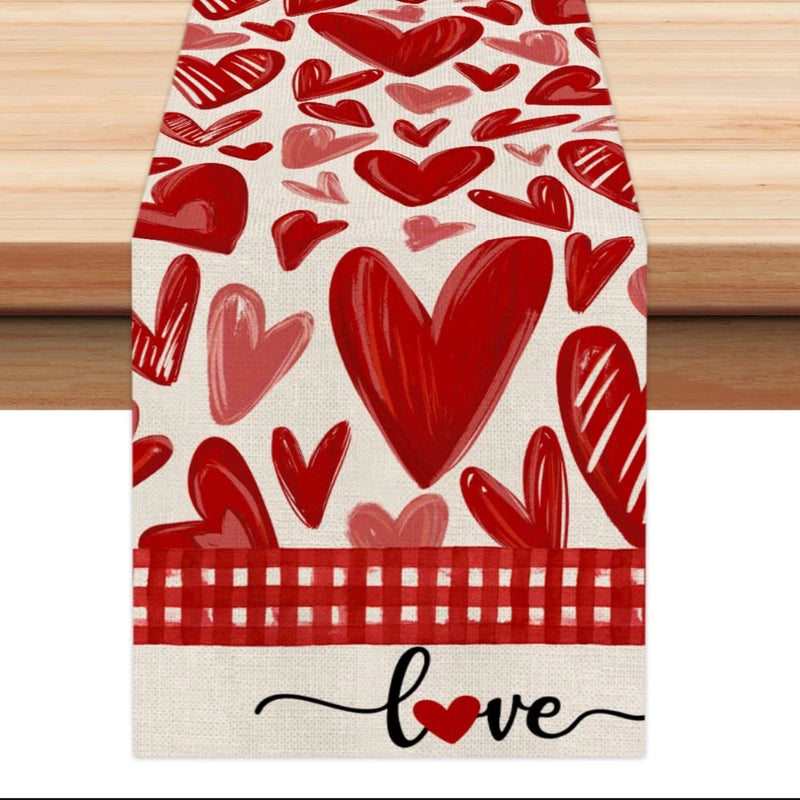 Valentine'S Day Casual Elegant Minimalist Letter Heart Shape Polyester Tablecloths