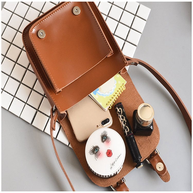 PU Leather Buckle Messenger Bag