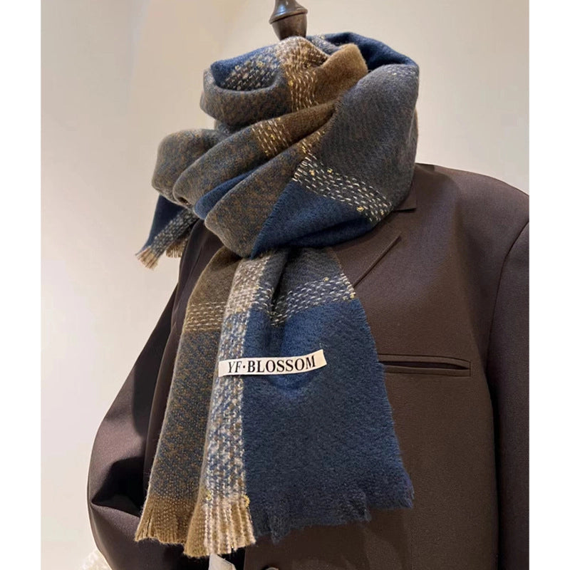 Women's Modern Style Classic Style Lattice Imitation Cashmere Acrylic Scarf